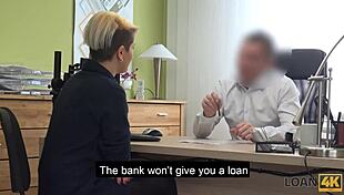 i humped the moneylender for cash in the office interview, blonde milf style