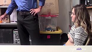 blonde babe caught and punished with hardcore fucking