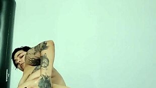 Goth Girl Tries First Anal With Glass Dildo