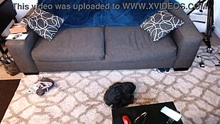 Angel Love performs on webcam in a private show for viewers online