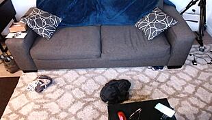 Angel Love performs on webcam in a private show for viewers online