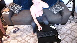 Angel Love performs on webcam in a private show for viewers online