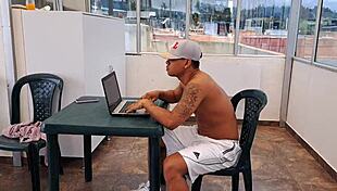 My stepbrother was stressed, so I helped him relax with a deepthroat blowjob