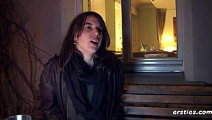 Swiss woman roesi fingering herself intensely on the kitchen counter