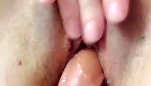 arianna’s pussy closeup gets wild with a thick dildo in homemade play