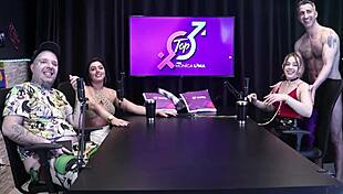 Evelyn Zain In Sheer Red Lingerie Delivers Wet Blowjob