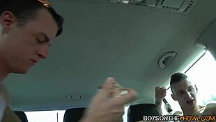 Banging session for twinks picked up in vehicle