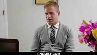 Milf boss ensures employee performs well at work