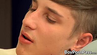 adorable twink receives a handjob before sucking cock