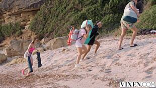 vixen stunning sia gets bent over for lustful doggystyle and deepthroat while stranded