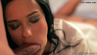 beautiful sexy blowjob with swallow and facial