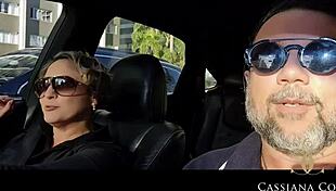 Cassi and husband meet friend for passionate threesome by the sea