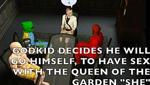 Detailed 3D scene of whores in Eden