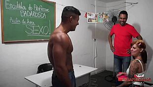 professor badaro fucks in the school with big cock and cum