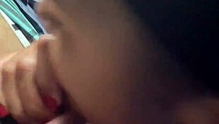 brunette slut sucks it all and swallows every drop with passion