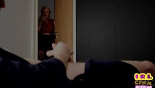 Tattooed milf sucks and wanks hard dick in cfnm