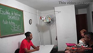 professor badaro fucks in the school with big cock and cum