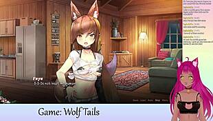 Vtuber LewdNeko Plays Wolf Tails Lesbian Hentai Game!