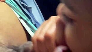 brunette slut sucks it all and swallows every drop with passion