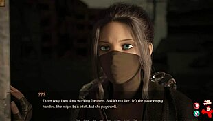 Desert stalker parody with big tits and blowjob