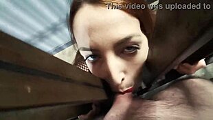 sloppy blowjob and cowgirl with blue-eyed liz rainbow in dungeon