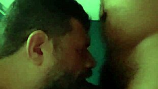 the guy kneels down, starts sucking cock eagerly, waiting for that hot cum