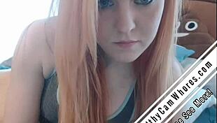 Redhead Toys And Teases Herself On Camera