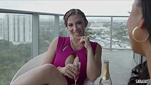 sara jay takes her strap-on deep inside porsha carreras pussy 😈