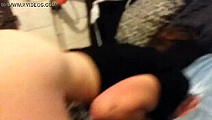 Doggystyle hot redhead step daughter gets caught with big cock in her shaved ass