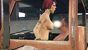In GTA V porn, he takes care of a lonely ass with sex and blowjob in POV.