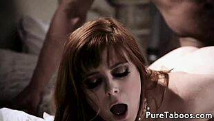 I watch the cuckolding milf get drilled doggystyle in lingerie and stockings.