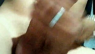 Horny milf masturbates to orgasm at work