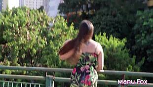 Manu Fox caught masturbating and showing off on street 😈