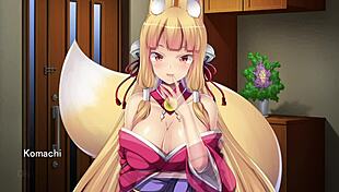 in this hentai game, i play with the fox girl and give her a creampie in ep2