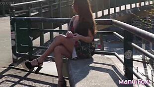 Manu Fox caught masturbating and showing off on street 😈