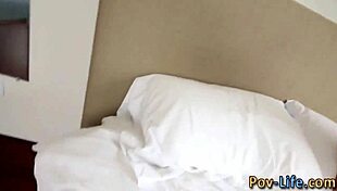 Tat teen says, 'Suck my big cock in POV.'