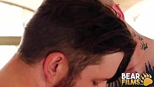 Holy fuck, Justin West getting drilled doggystyle by raw bear cock!