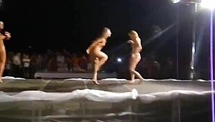 women dancing naked on stage