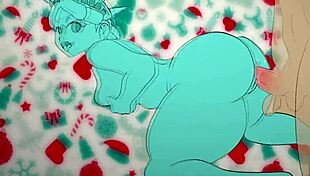 Hentai Statue of Liberty in Wild 2D Cartoon Porn Anime Scene