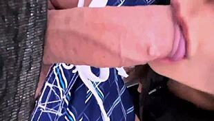 she sucks me on the fire escape and i cum in her mouth.