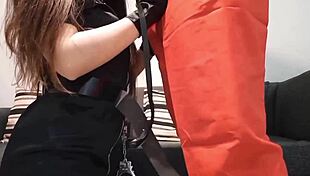 Dressing as cop to suck brother-in-law's cock