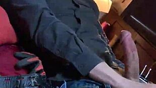 Stroking my hard cock for bianca