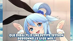 Aqua says, judge your perversion with femdom JOI and anal assfucking