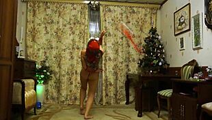 Ballady Sizzles in Red Lingerie with Seductive Moves