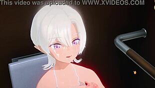 i lick the cute girl's tongue in hentai anime