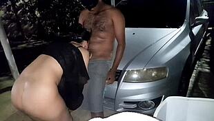 wife gives wet pussy in backyard, gets cumshot, who cares 😏