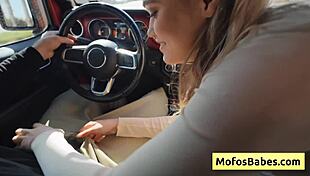 Blonde teen slut chloe rose in car blowjob