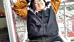 Vecinos mirones follando a mi hermanastro en el balc�n con blowjob y doggystyle