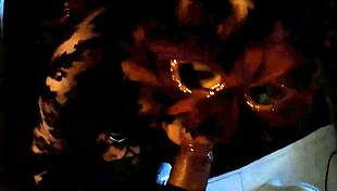 Risky cock sucking session with big tits amateur in wild action