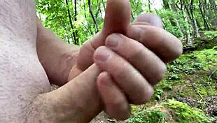 Two deer watching me masturbate in public orgasm